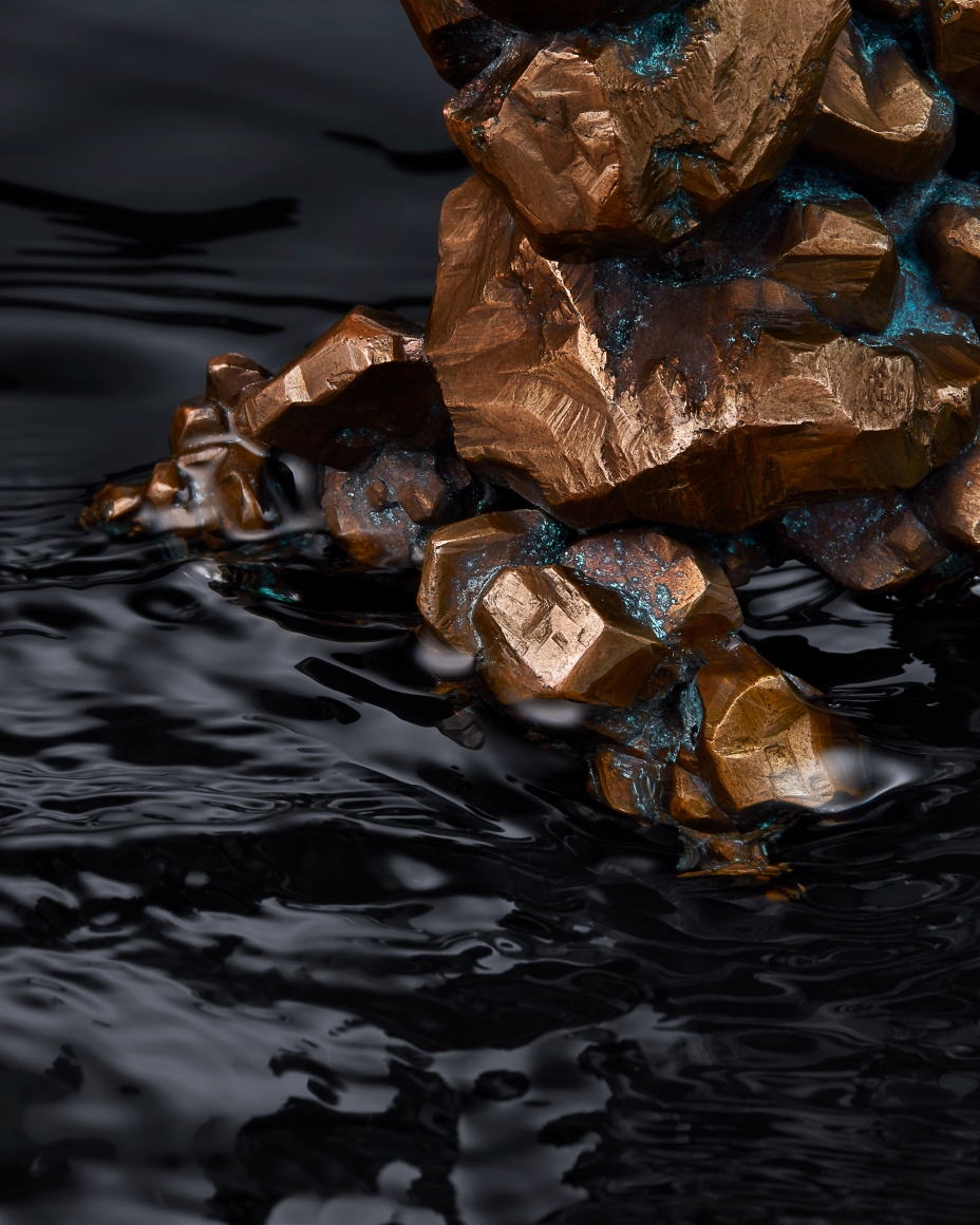 Copper detail in water