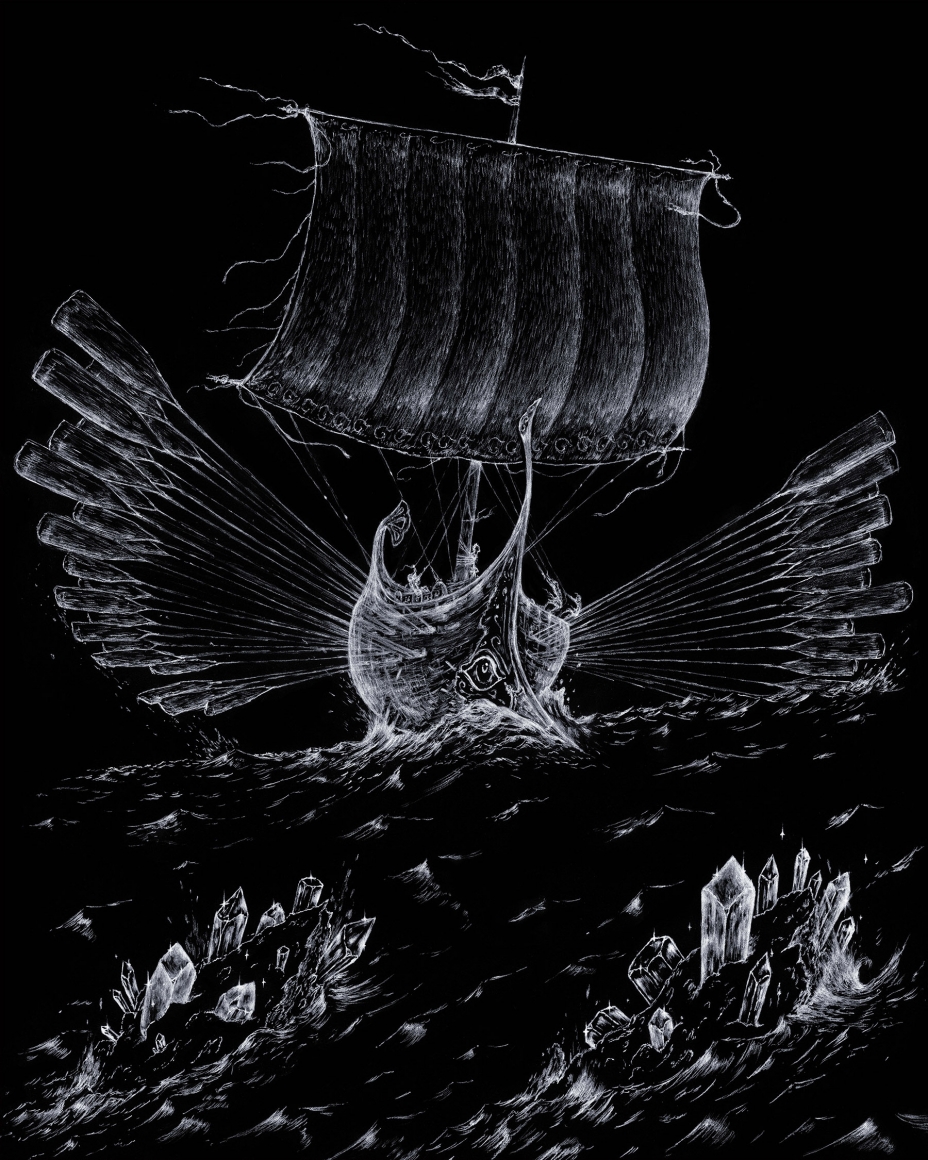 odysseus ship at sea